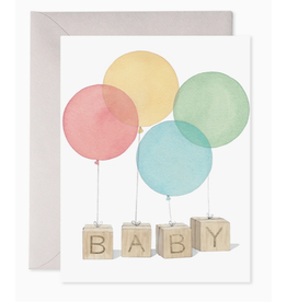 E. Frances Baby Blocks & Balloons Card