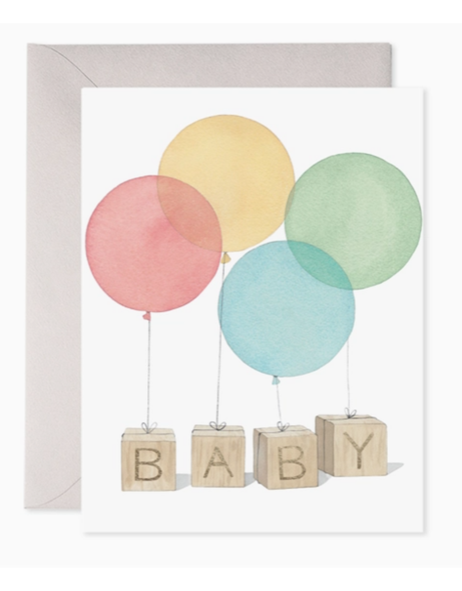 E. Frances Baby Blocks & Balloons Card