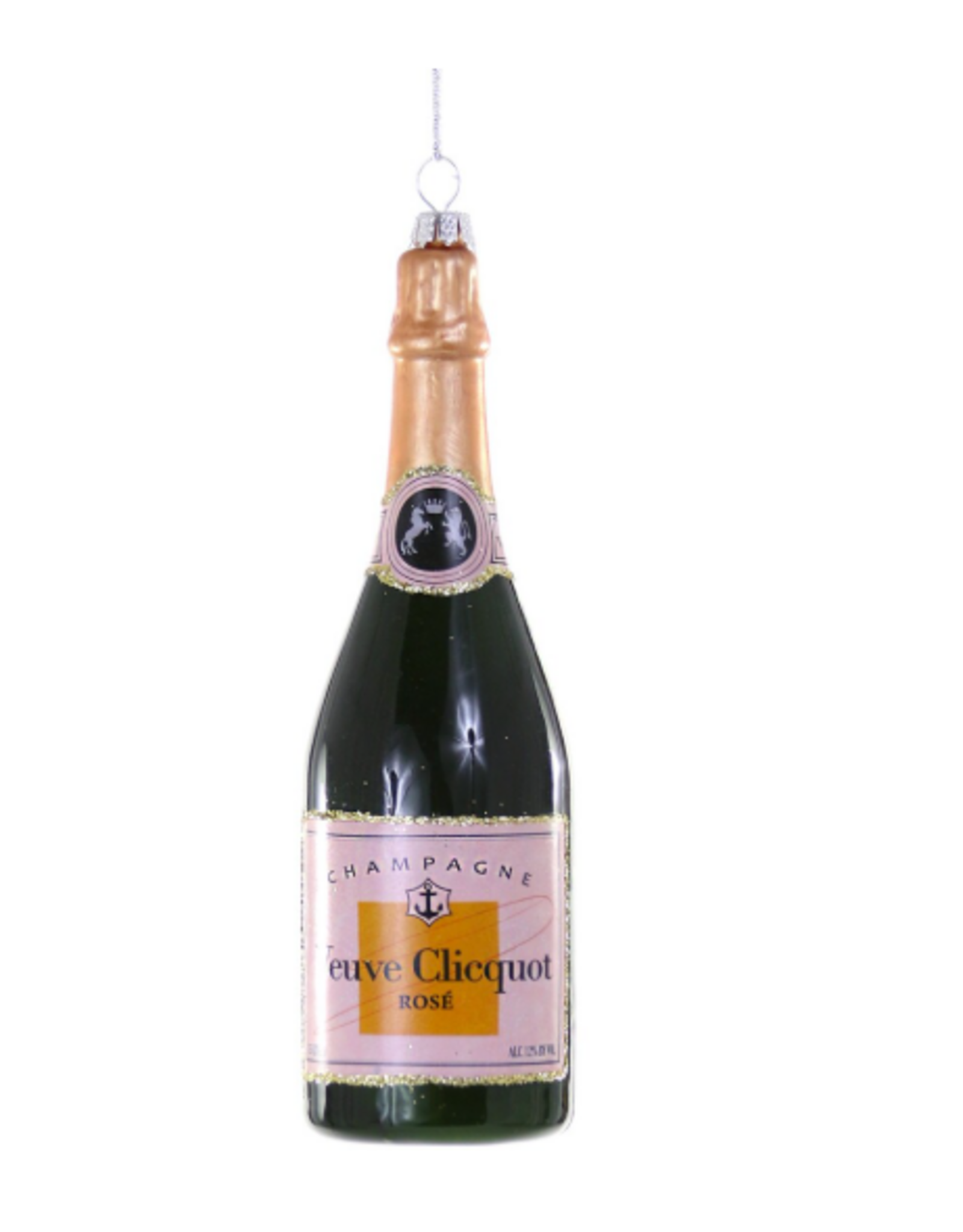 Champagne Rose Bottle Ornament