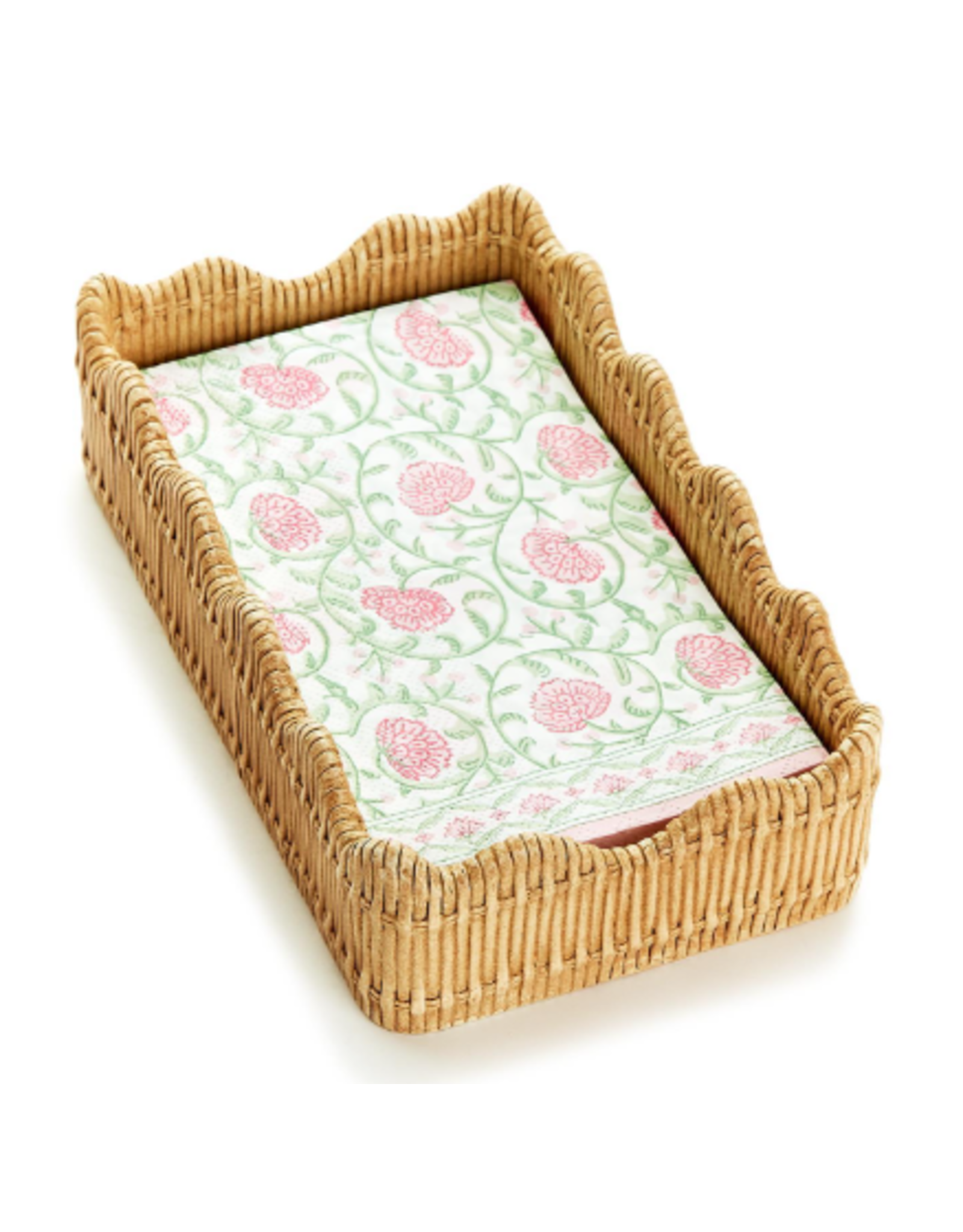 Decor Shop by Place & Gather Rattan Scalloped Guest Towel Holder in Natural