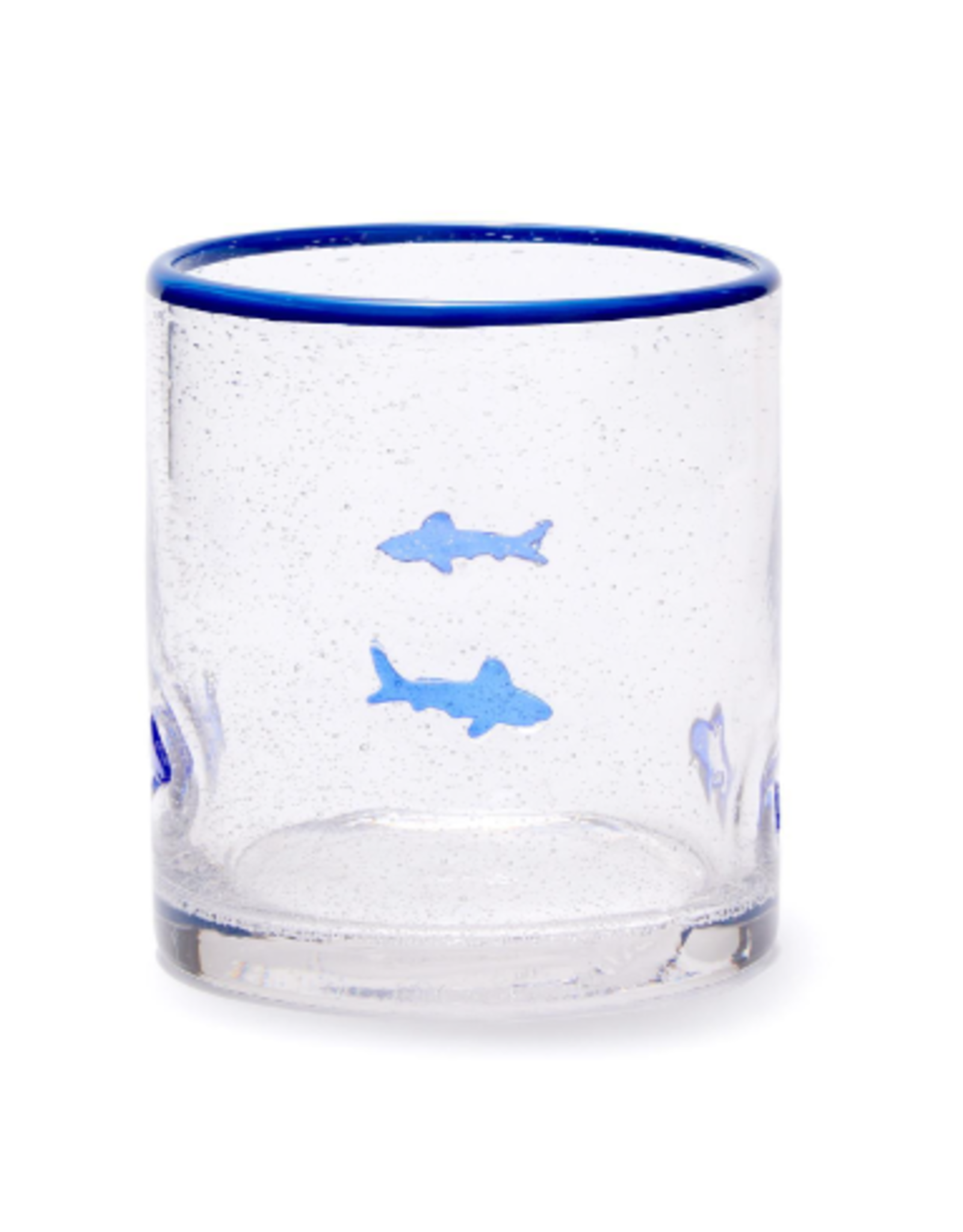 Decor Shop by Place & Gather Shark Tumbler Glass with Hand Painted Rim