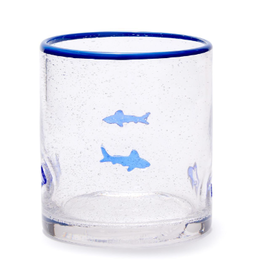 Decor Shop by Place & Gather Shark Tumbler Glass with Hand Painted Rim