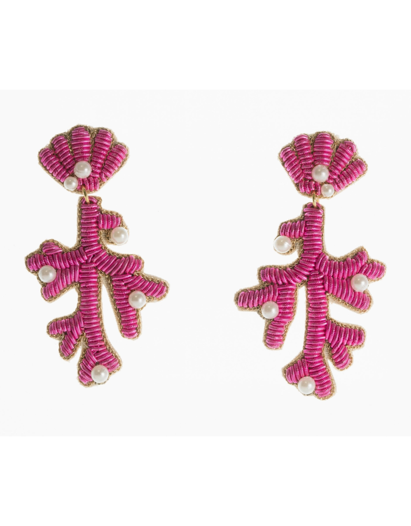 Beth Ladd Collection Capri Coral Earrings in Pink by Beth Ladd