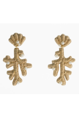 Beth Ladd Collection Capri Coral Earrings in Gold by Beth Ladd