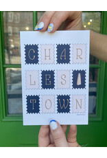 Evoke Type Studio Charlestown Stamps Flat Note Greeting Card