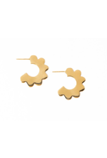 Ink + Alloy Cora Scallop Hoop Earring in Gold Ink + Alloy Cora Scallop Hoop Earring in Gold