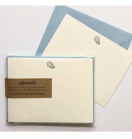 Albertine Press Oyster Flat Note Cards - Set of 8