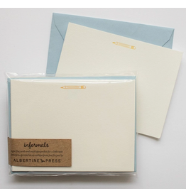 Albertine Press Pencil Flat Note Cards - Set of 8