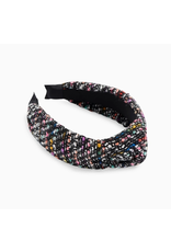 Confetti Knotted Headband in Multicolored Tweed