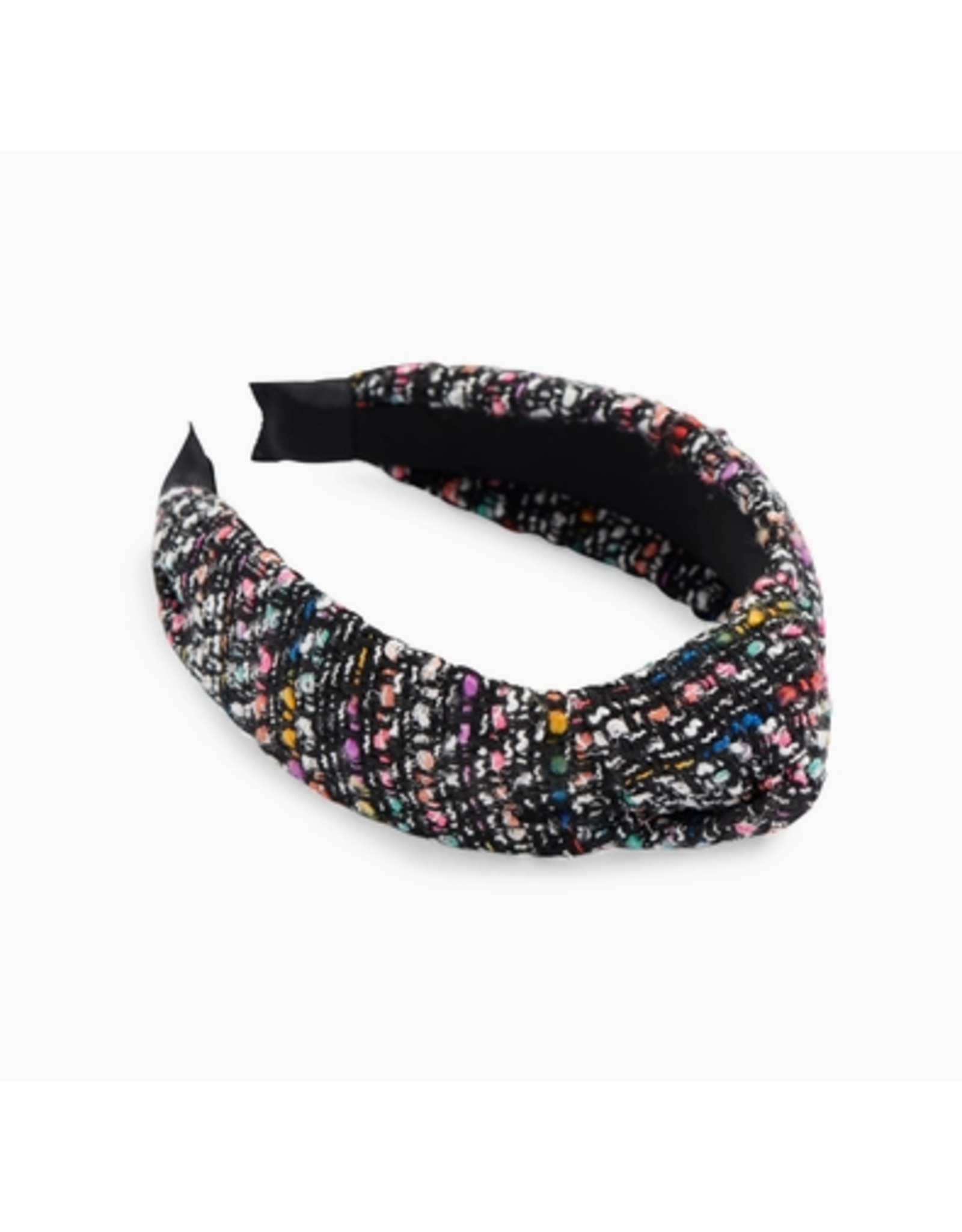 Confetti Knotted Headband in Multicolored Tweed
