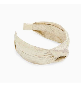 Goldie Knotted Headband in Champagne