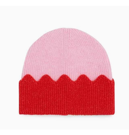 Melody Beanie in Pink & Red