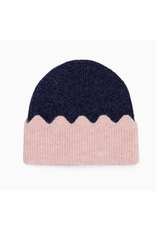 Melody Beanie in Navy & Pink