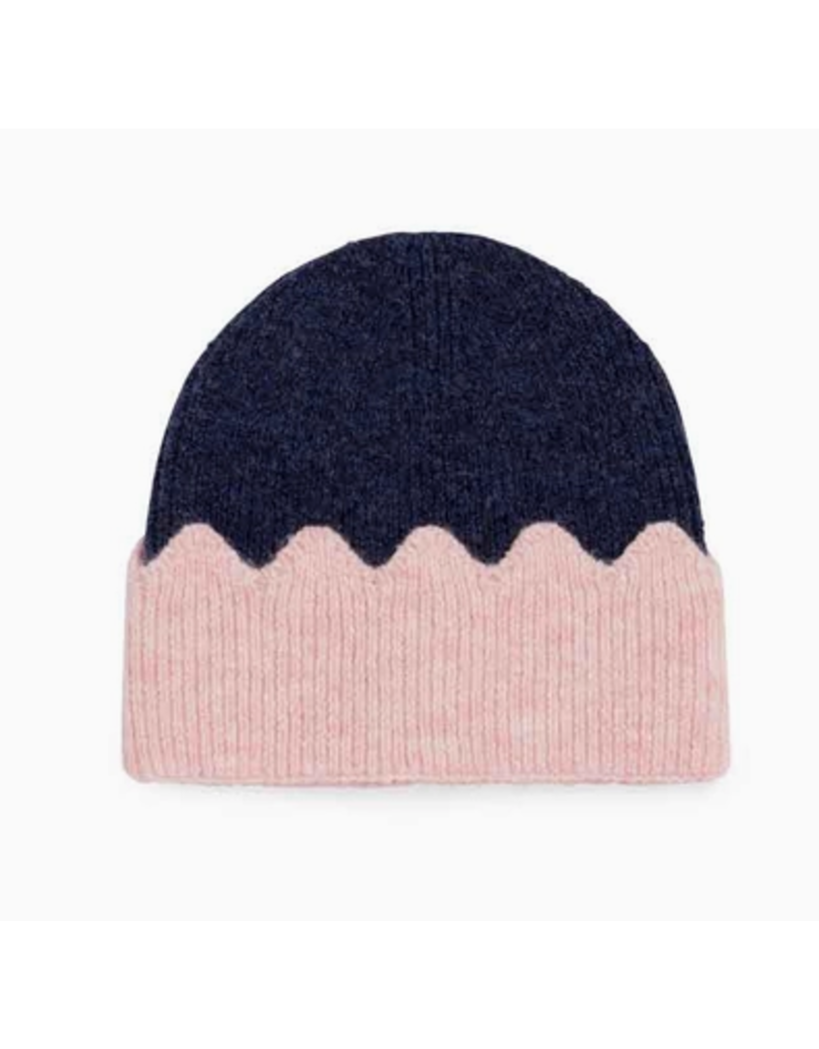 Melody Beanie in Navy & Pink