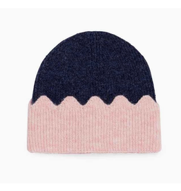 Melody Beanie in Navy & Pink