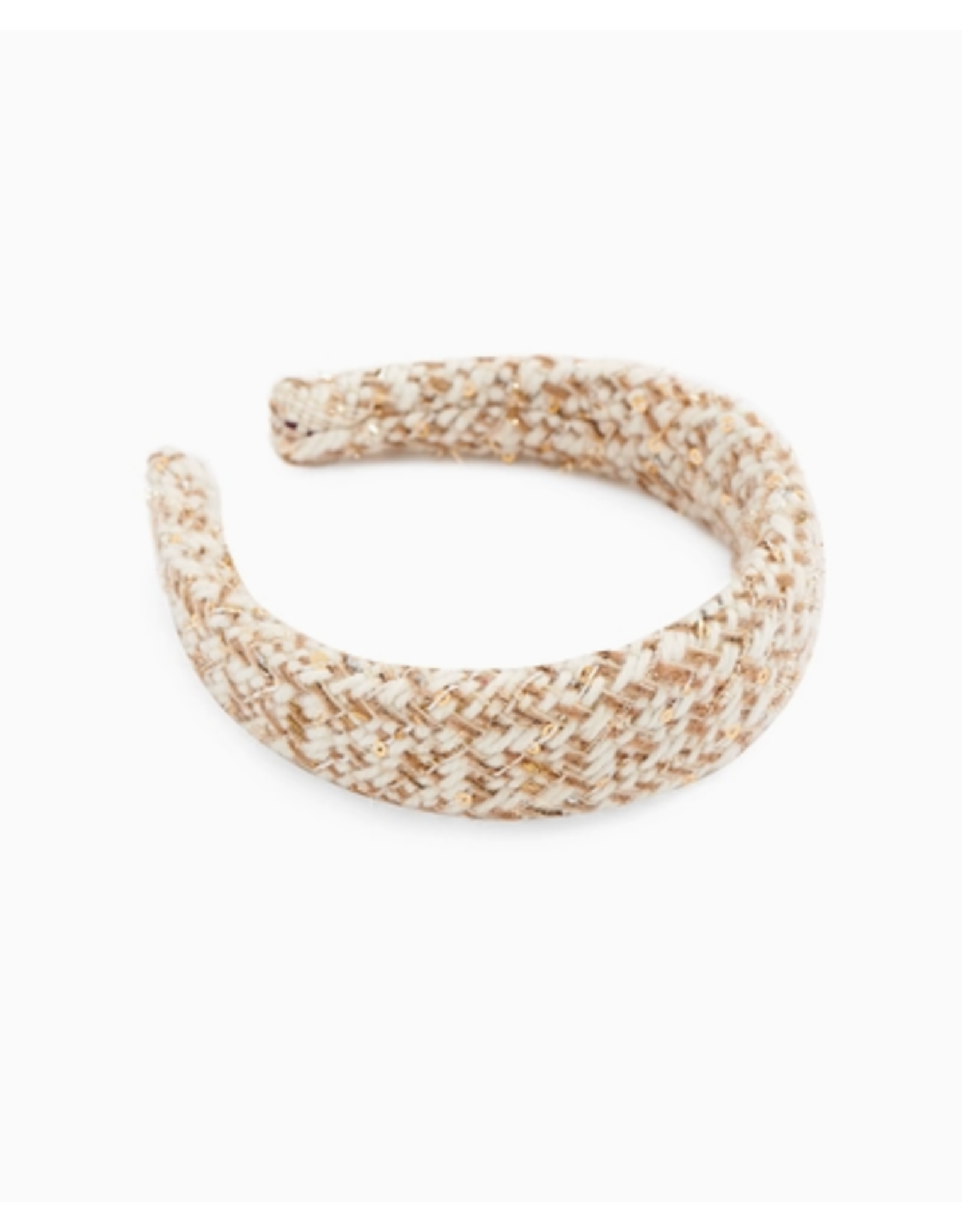 Textured Woven Headband in Gold