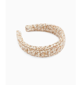 Textured Woven Headband in Gold