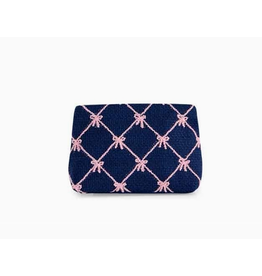 Tinsel Bow Pouch in Navy