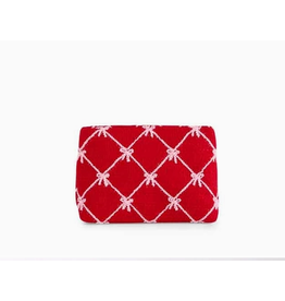 Tinsel Bow Pouch in Red