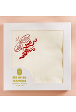 One and Only Paper Cheers Champagne Cocktail Napkins in Red One and Only Paper Cheers Champagne Cocktail Napkins in Red