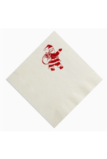 One and Only Paper Jolly Santa Cocktail Napkins in Red