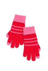 Allison Touchscreen Gloves in Red & Pink