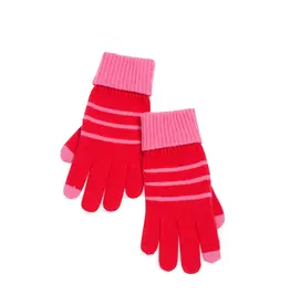 Allison Touchscreen Gloves in Red & Pink