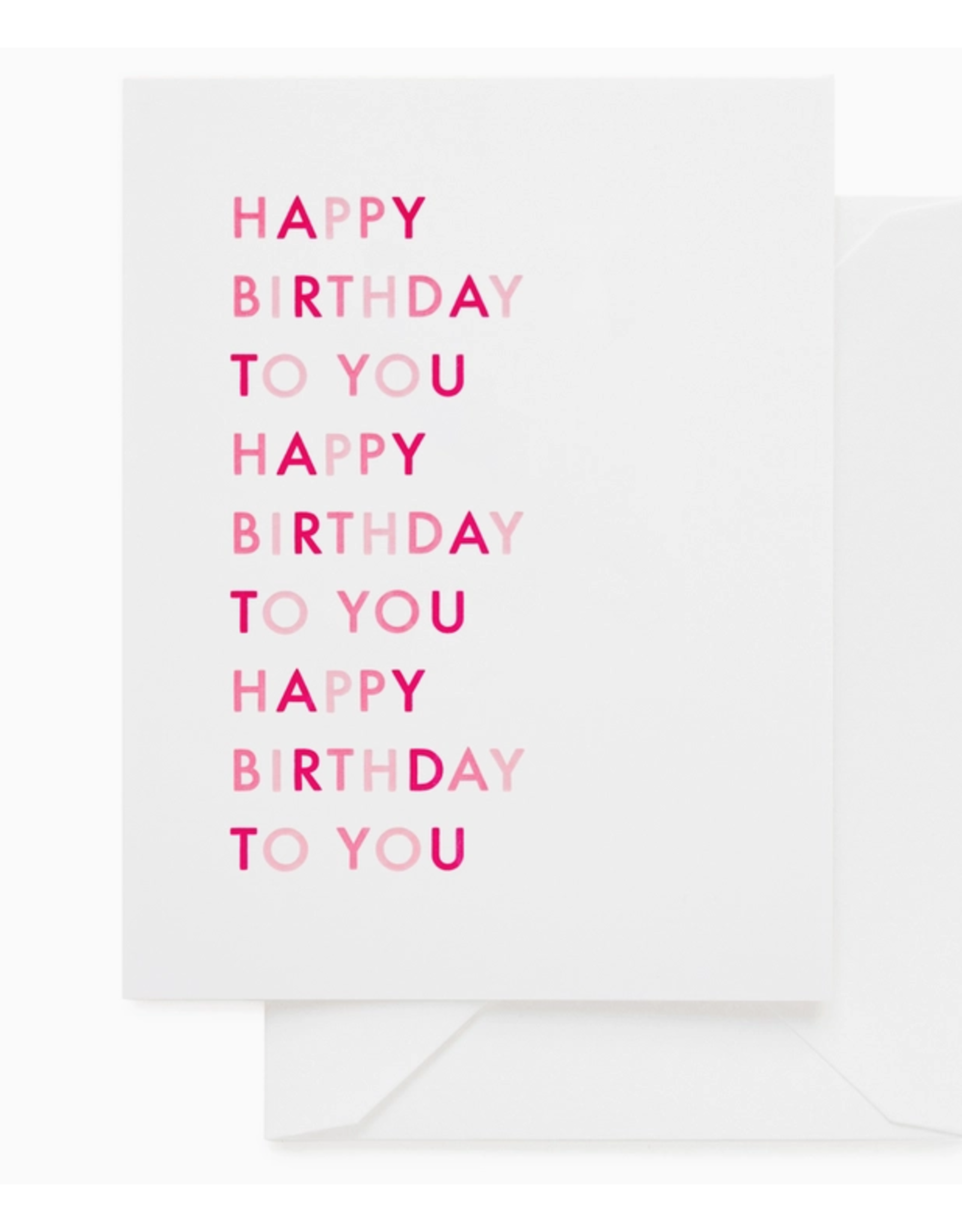 Sugar Paper Stationery Happy Birthday to You Pink Card