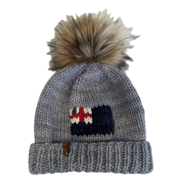 Sandy Knits Bunker Hill Flag Knitted Hat in Gray