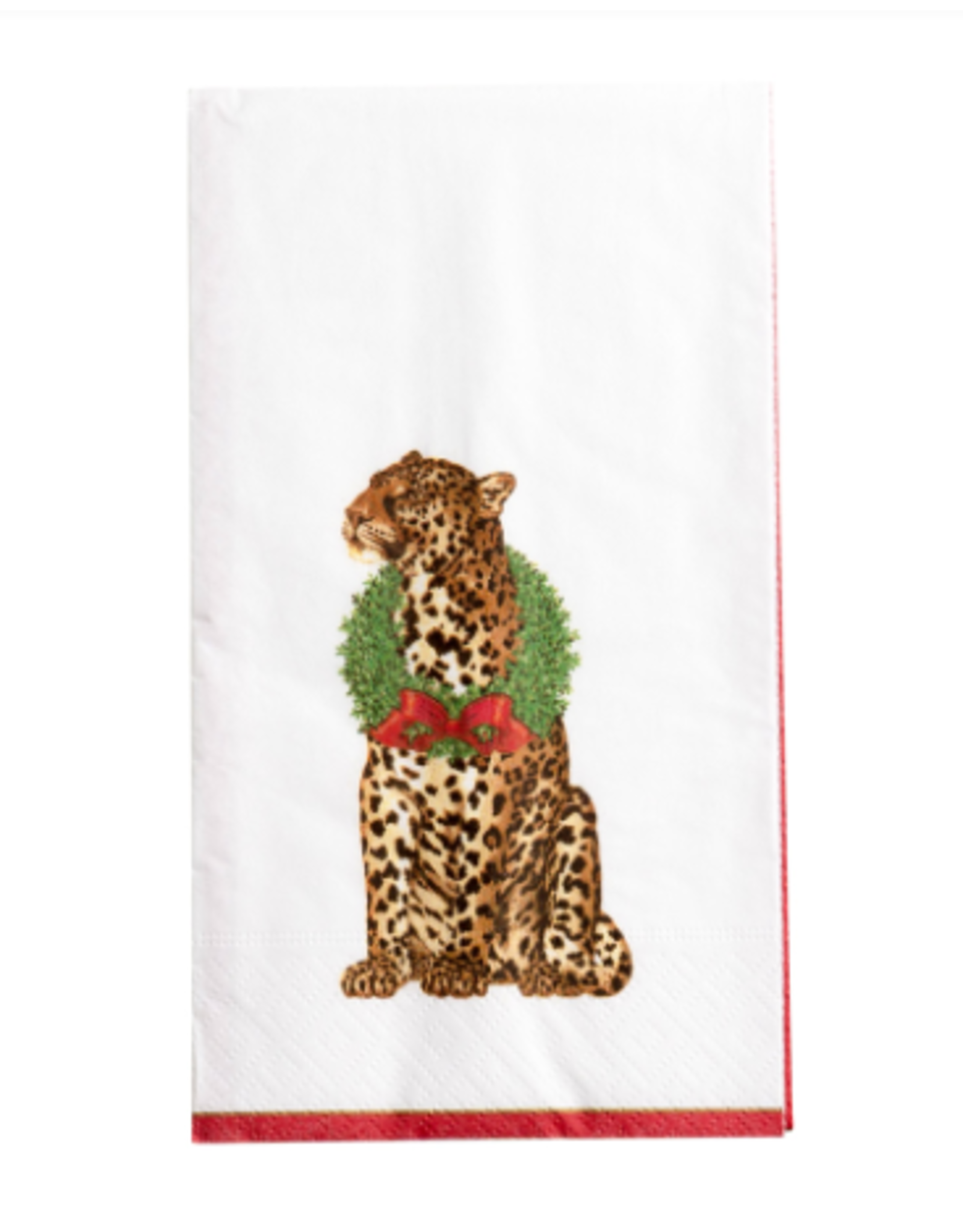 Caspari Wild Christmas Guest Towel