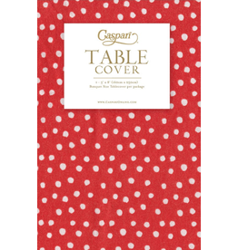 Caspari Paper Table Cover in Red Dot