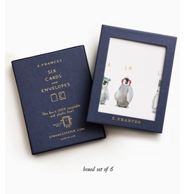 E. Frances Cozy Penguins Holiday Boxed Notecard Set