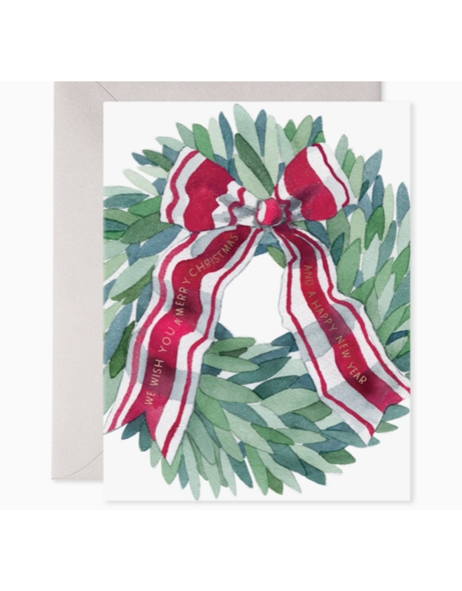 E. Frances Laurel Wreath Holiday Card