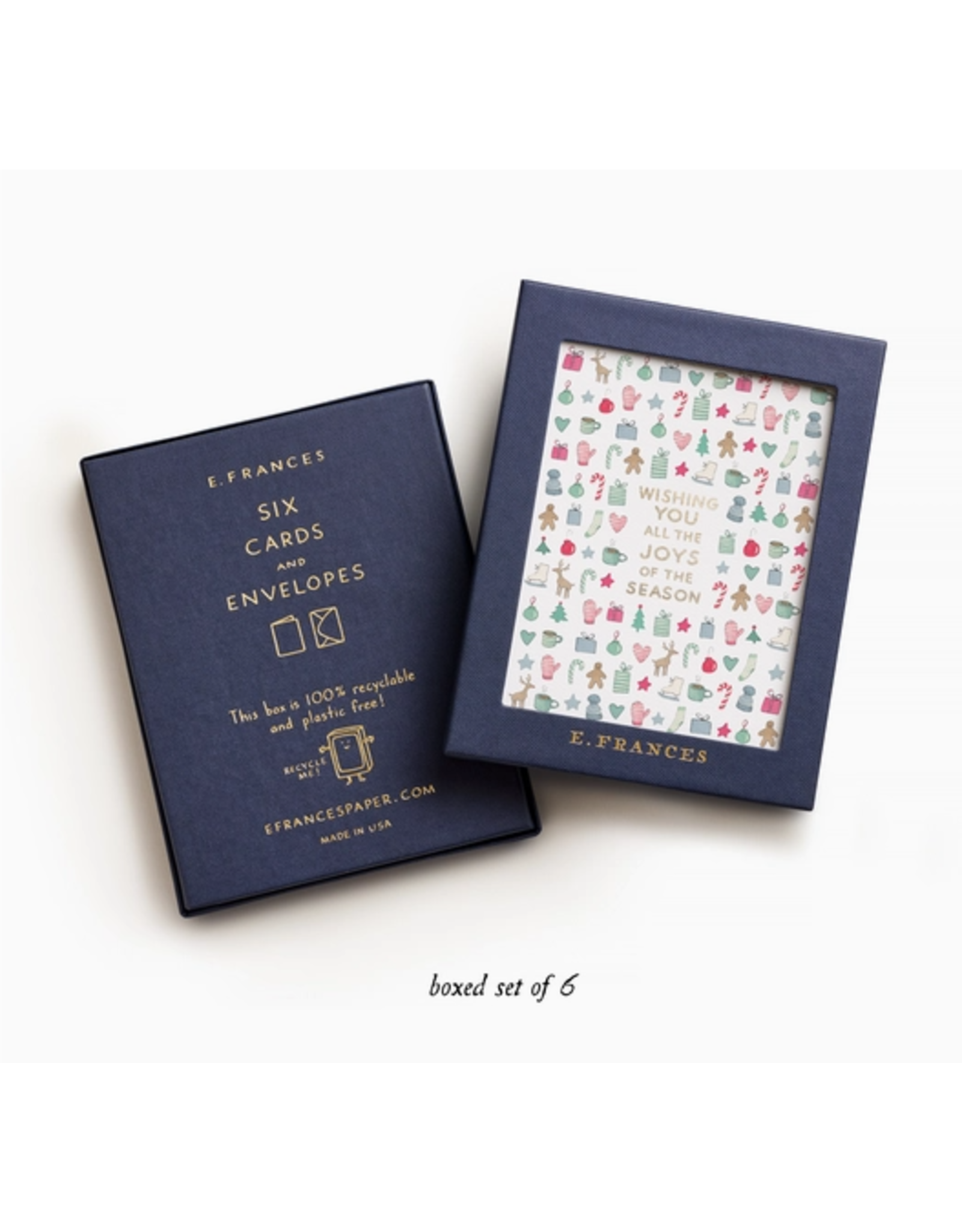E. Frances Merry Motif Holiday Boxed Notecard Set