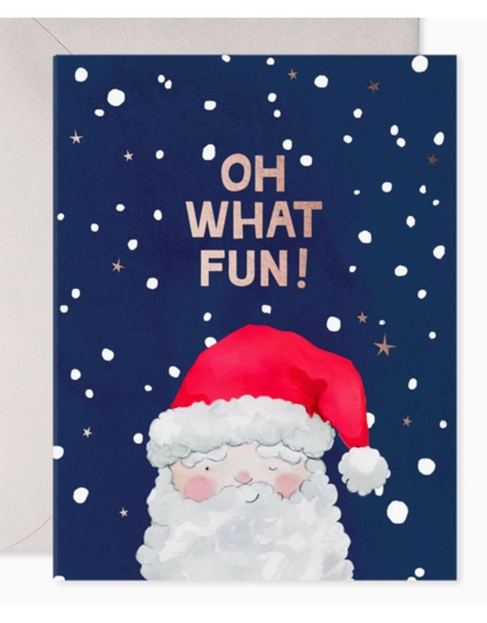 E. Frances Oh What Fun Santa Holiday Card