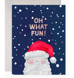 E. Frances Oh What Fun Santa Holiday Card