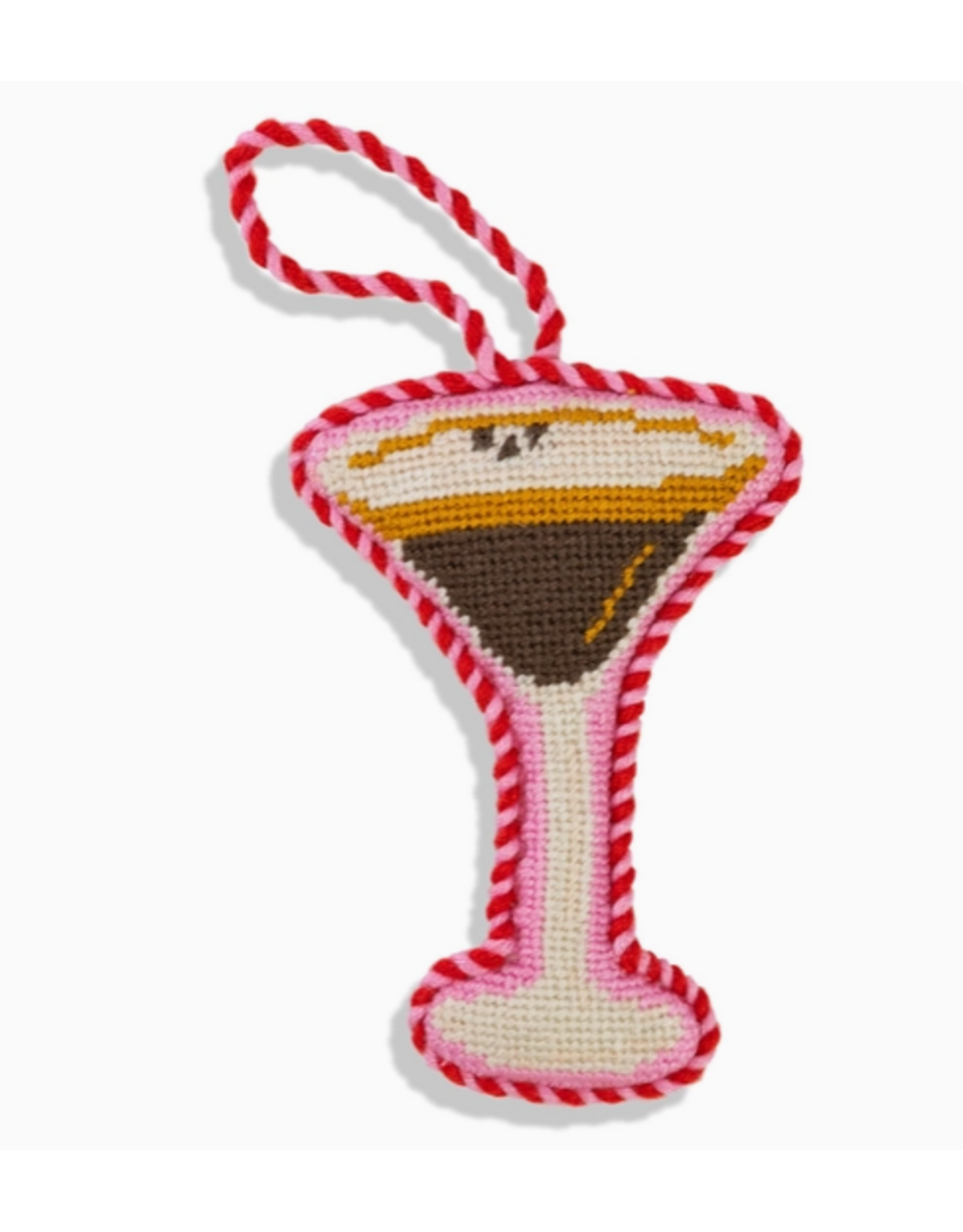 Furbish Studio Espresso Martini Needlepoint Ornament