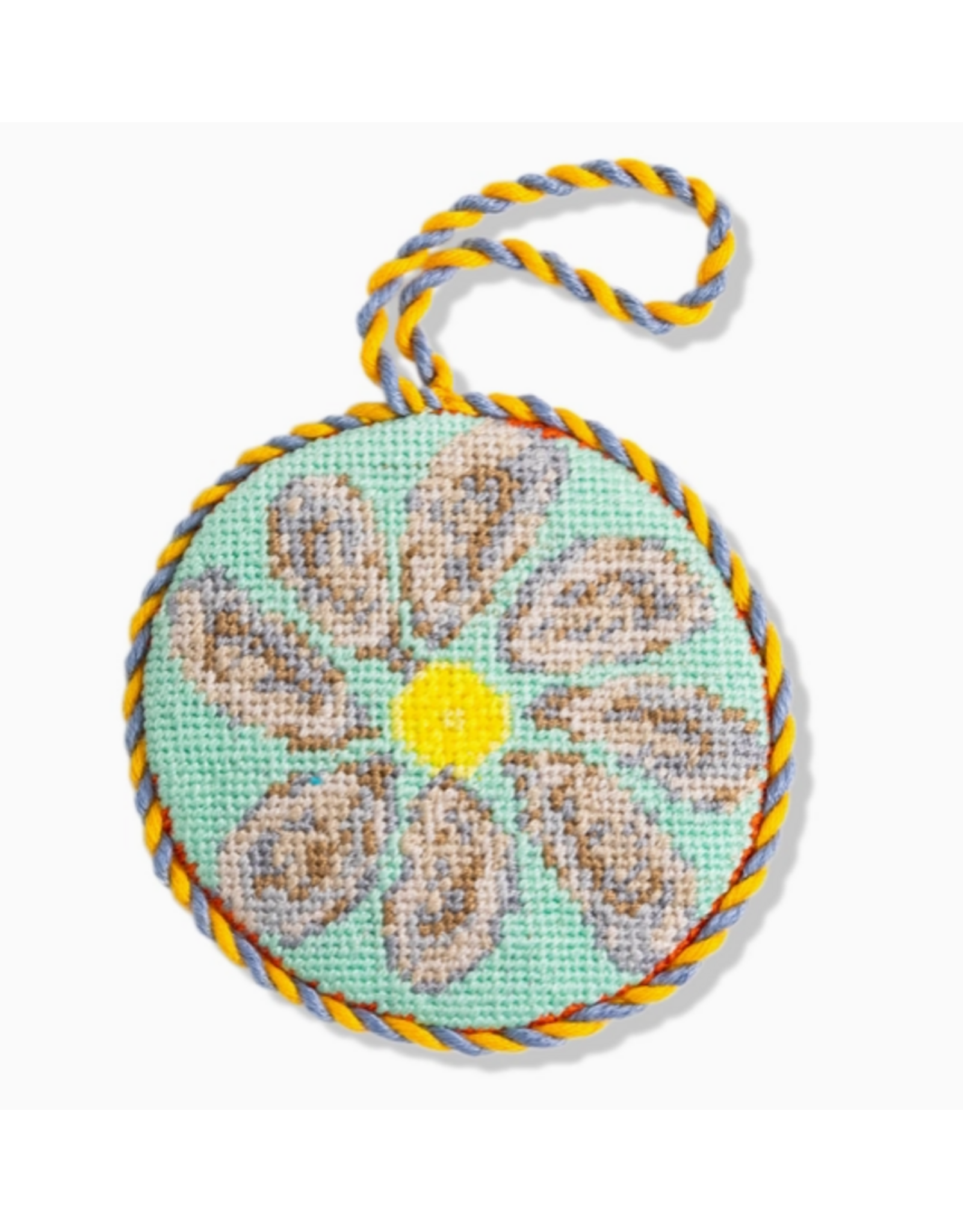 Furbish Studio Plate of Oysters Needlepoint Ornament
