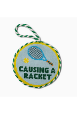 Furbish Studio Causing a Racket Needlepoint Ornament
