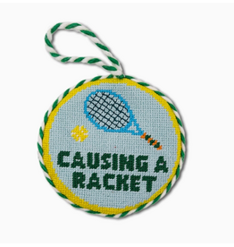 Furbish Studio Causing a Racket Needlepoint Ornament