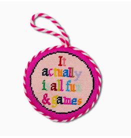 Furbish Studio Fun & Games Needlepoint Ornament