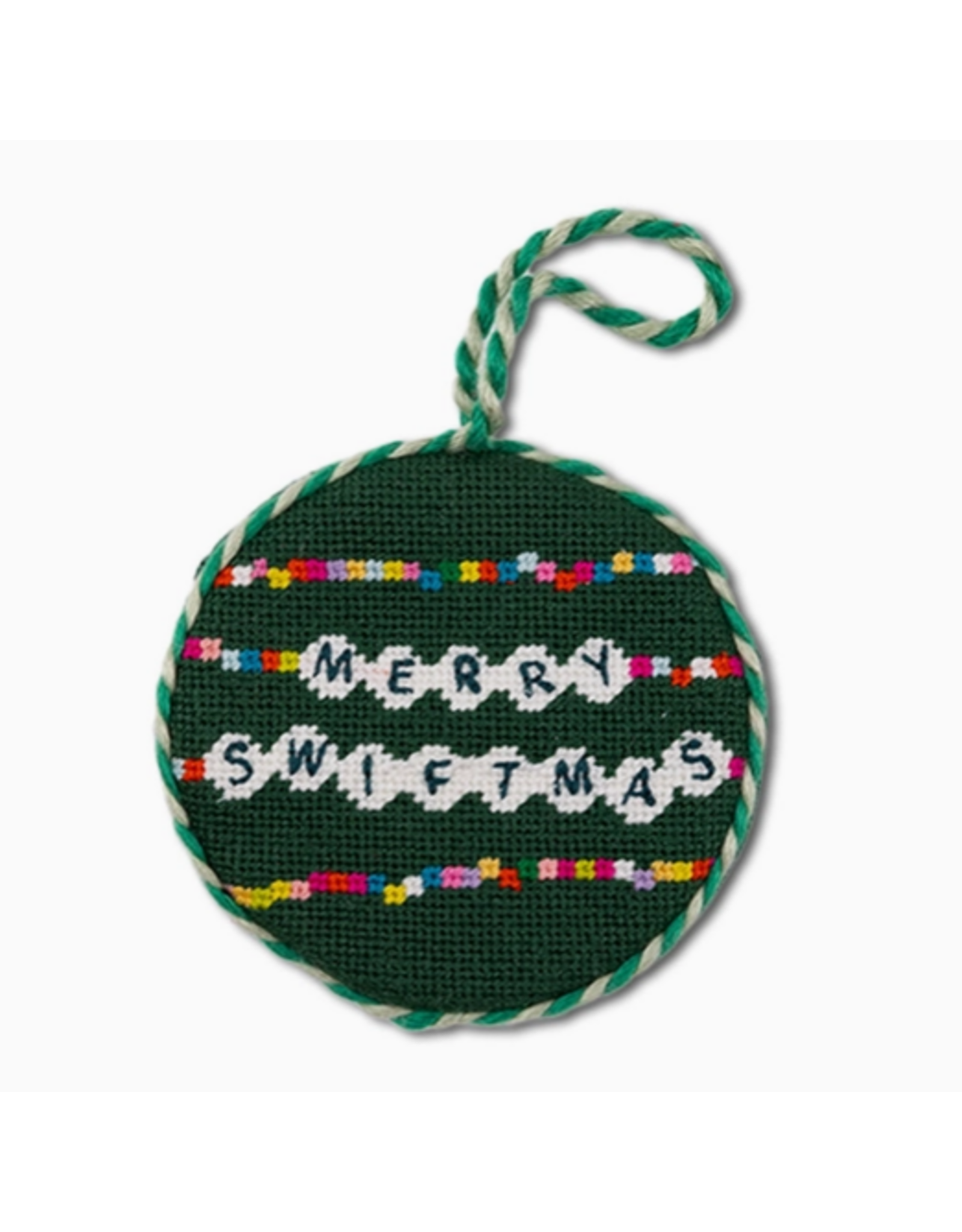 Furbish Studio Merry Swiftmas Needlepoint Ornament