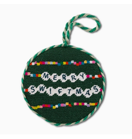 Furbish Studio Merry Swiftmas Needlepoint Ornament