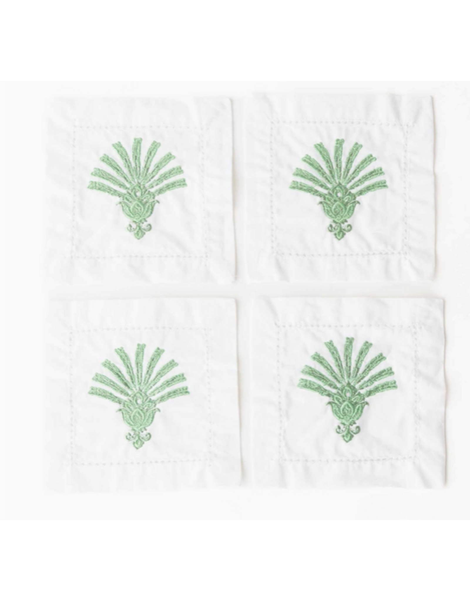 Decor Shop by Place & Gather Deco Palm Embroidered Cocktail Napkins - Set of 4