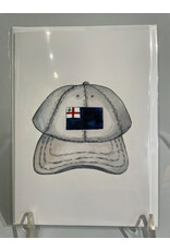 Kelley Cintra Studio White Flag Hat Greeting Card by Kelley Cintra Studio