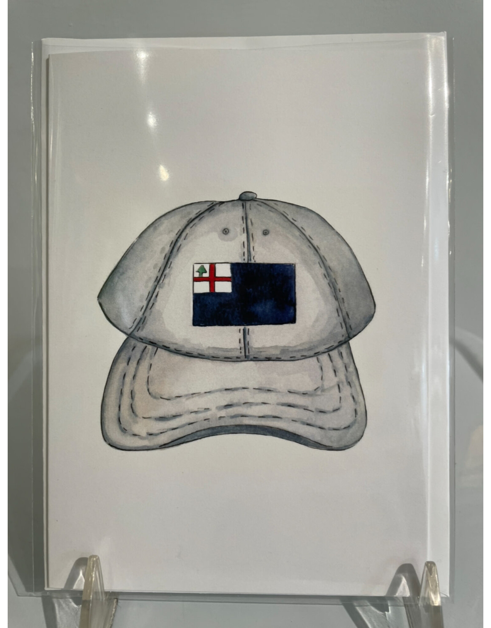 Kelley Cintra Studio White Flag Hat Greeting Card by Kelley Cintra Studio