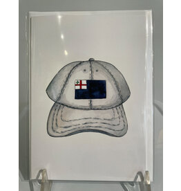 Kelley Cintra Studio White Flag Hat Greeting Card by Kelley Cintra Studio