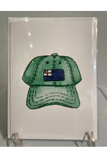 Kelley Cintra Studio Green Flag Hat Greeting Card by Kelley Cintra Studio