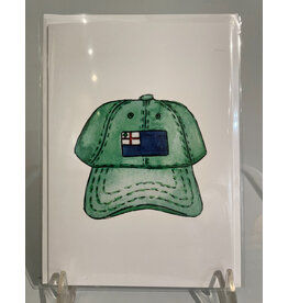 Kelley Cintra Studio Green Flag Hat Greeting Card by Kelley Cintra Studio