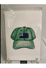 Kelley Cintra Studio Green Flag Hat Greeting Cards by Kelley Cintra Studio - Boxed Set of 8